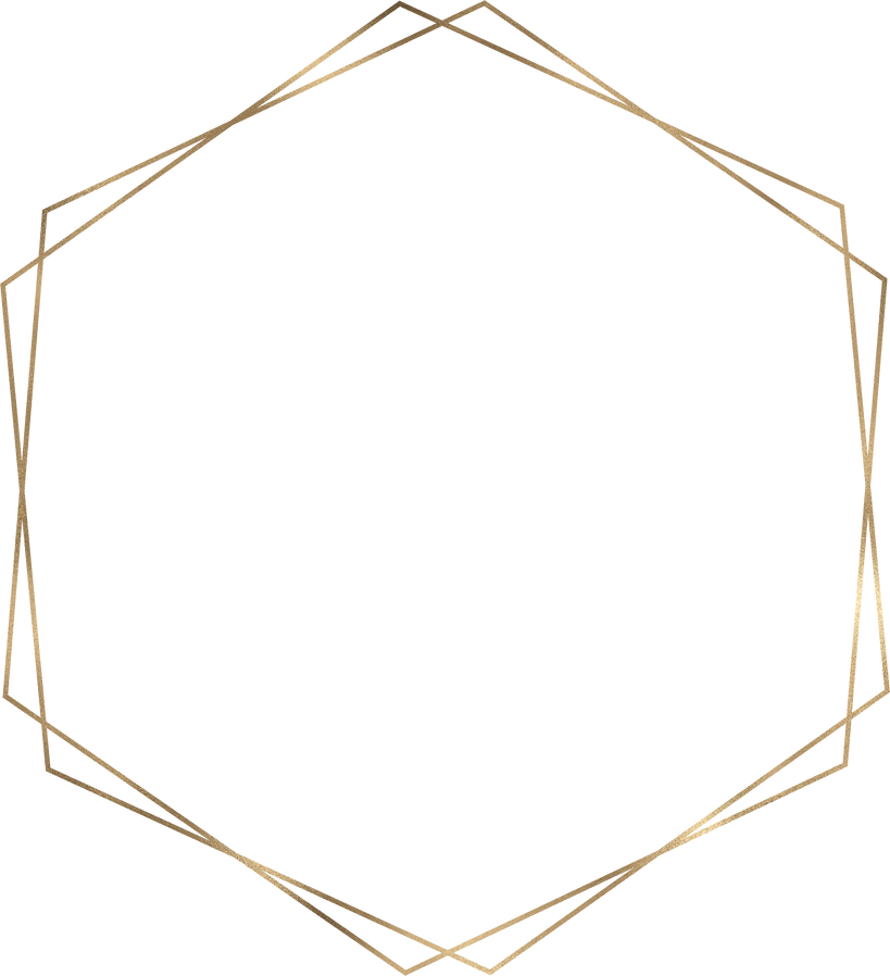 Gold Hexagon Shape